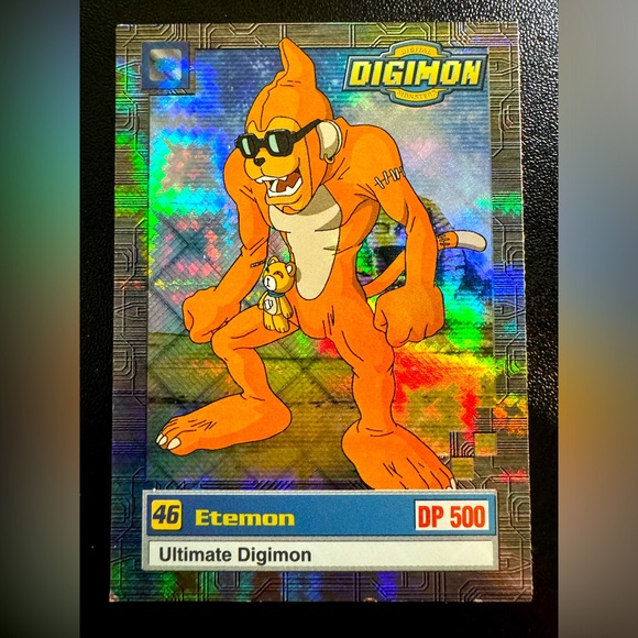 1999 Digimon Ultimate 3 Of 8 #46 Etemon Animated Series 1 Holo Foil - Picture 1 of 2